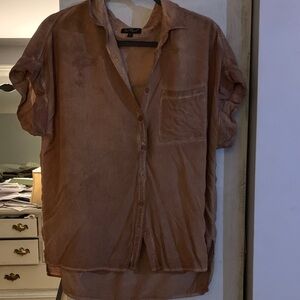 Brown Button-Up Shirt